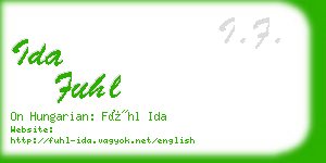 ida fuhl business card